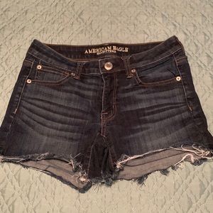 American Eagle dark denim shorts